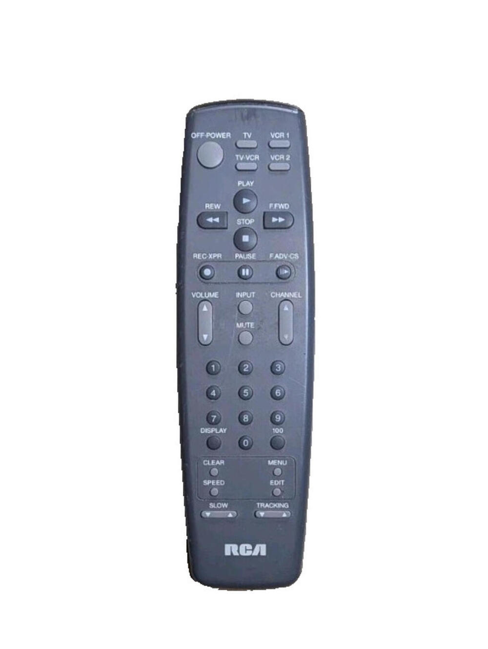 GENUINE TV VCR RCA REMOTE CONTROLLER 212933 VR516 BLACK FOR TV DVD VCR TESTED